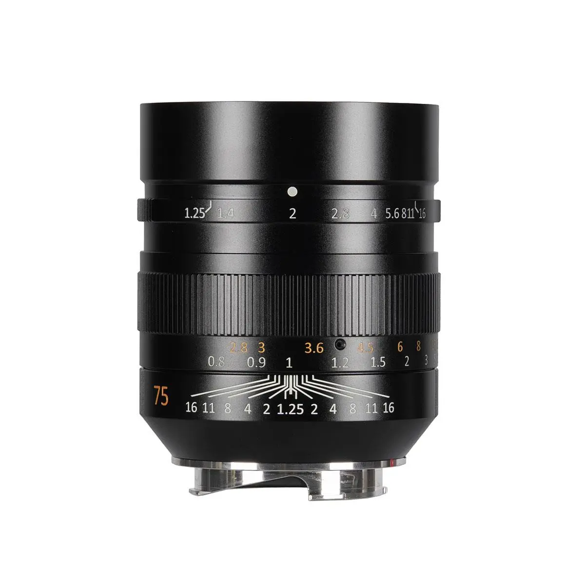 7artisans 75mm f/1.25 II Smooth Camera Lens for Leica M Mount