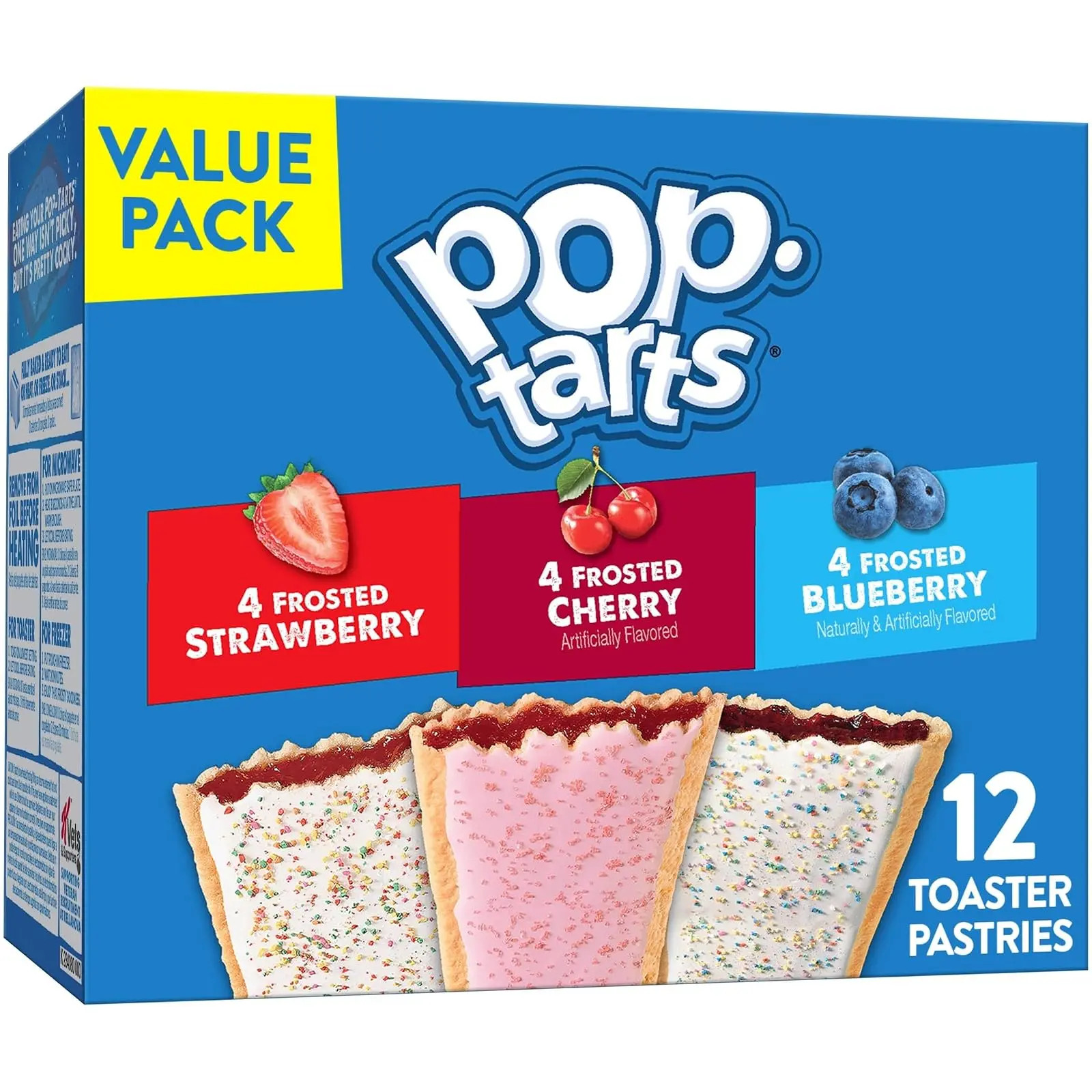 Toaster Pastries, Breakfast Foods, Kids Snacks, Value Pack, Fruit Lover's Variety Pack, 20.3oz Box (12 Pop-Tarts)