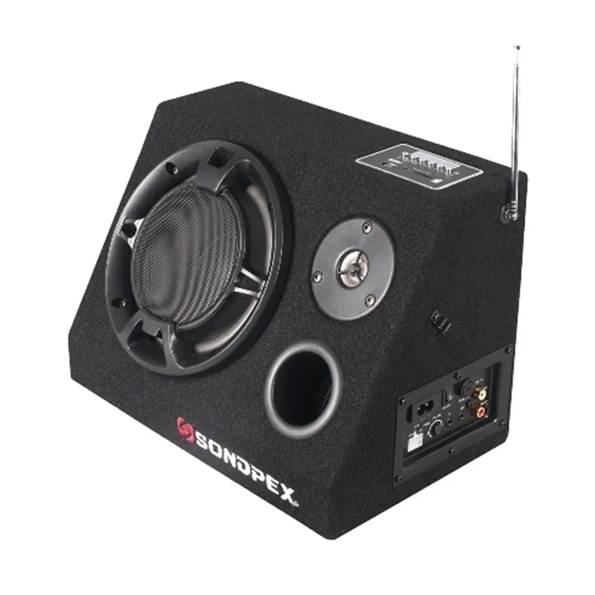 212 MAIN Sondpex Wireless Bluetooth Active Audio Speaker System - AM-FM Radio, Digital MP3 Player, Memory Card Support, USB & Cable Connectivity, Smartphone Compatibility, Built-in Amplifier, Remote Control