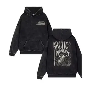Retro Rock Arctic Monkeys Tour Music Album Vintage Washed Hoodies Men Oversize Tshirt, Hoodie and Sweatshirt R
