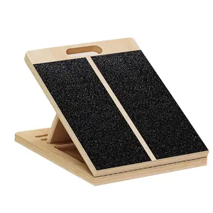 Saker 6-Angle Slant Board & Balance Board Adjustable 40° Incline Non-Slip Wooden Trainer for Squats Calf Stretch Stability Workouts