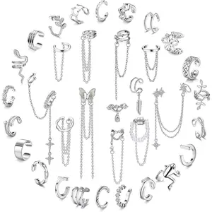 YADOCA Ear Cuff Earrings Set for Women Adjustable Fake Earring Cuffs Non Piercing Earring Set Ear Jewelry Set