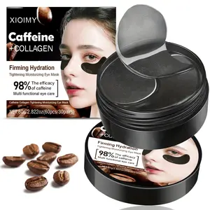 60pcs Caffeine & Collagen Multi-Functional Eye Mask, Strong Hydration, Smooth Moisturizing, Reduces Dark Circles, Anti-Dry Skin, Tightening Eye Patches, Under Eye Patches, Moisturizing Eye Masks