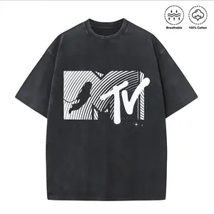 100% Cotton Casual Streetwear Style T-Shirt MTV Logo Graphic Summer Season Gift For Music Lovers And Trendy Youth