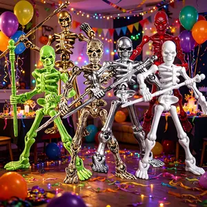 6-Color Skull Model Set (self-Assembly), Full Body Multi-Joint Doll, Funny Prank Toy, DIY Assembly, Halloween Christmas Birthday Gift