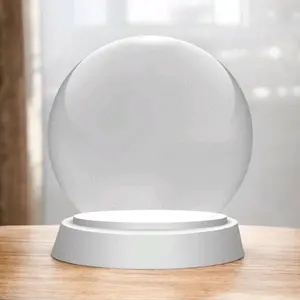 Christmas House Plastic Snow Globes 100-mm Durable Personalized Winter Scene for Indoor Outdoor DIY Customizable with Glitter and Design.