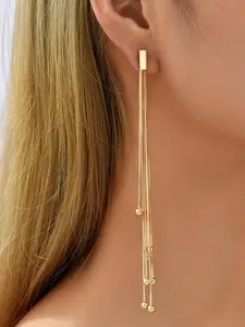Women's Elegant Tassel Design Dangle Earrings, 1 Pair Exquisite Trendy Drop Earrings, Chic Gorgeous Jewelry As Gift for Girlfriend for Party Decor, High Quality Earrings, Fashionable Earrings