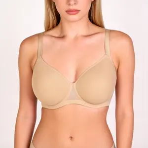 HSIA Women's Minimalist Basic AirMesh II Honeycomb-Cup Plus Size Full Coverage Mesh Underwire T-Shirt Bra - Lightly Padded, Lined, Adjustable Straps, Hand Wash Only