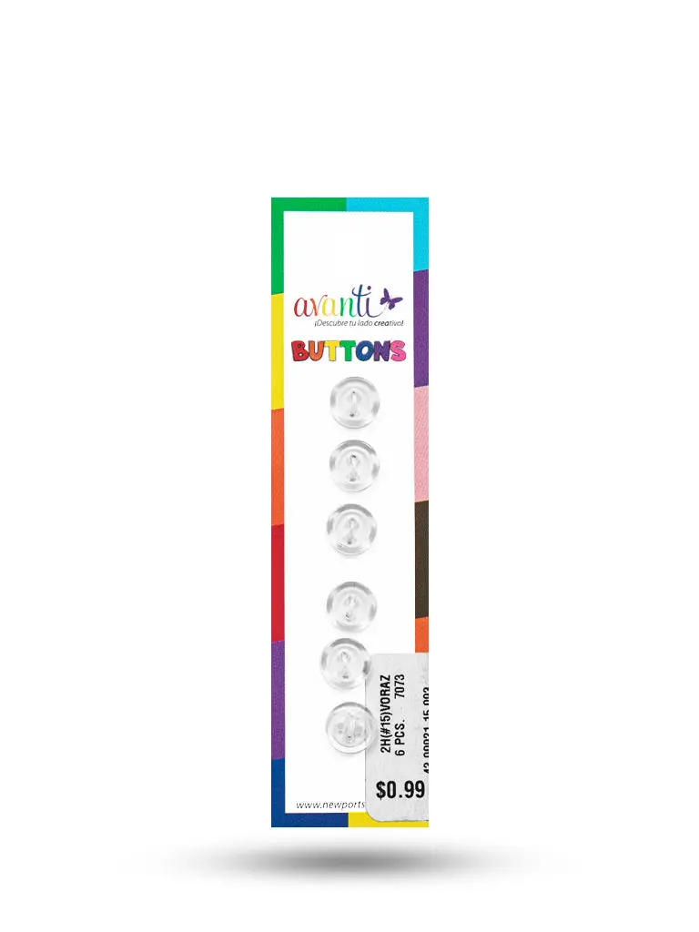 Sewing Buttons – 15L (9.53mm / 0.375 inches) with 2 Holes – Perfect for Casual Shirts & Lightweight