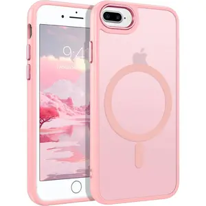 for  8 Plus Case,  7 Plus Case [Compatible with Magsafe], Translucent Matte  Protective Cover Shockproof Phone Case for  7 Plus/8 Plus,