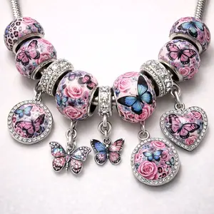 WILD REIGN Beads and Charm Pack - Versatile Craft Supplies for DIY Jewelry Making, Durable Decorative Beads with Assorted Charms