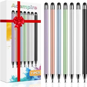 7-Pcs 2-in-1 High Precision Sensitivity Stylus Pens, Touch Screen Styluses Compatible with All Smartphones & Tablets (Multicolor)