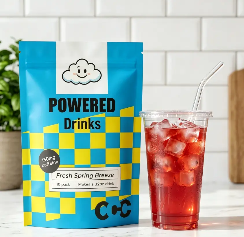 Loaded Strawberry Hydration Powder Pouch Variety Pack - 10-Pack, 32oz Caffeinated On-the-Go Mix with Mixed Flavors for Natural Caffeine Boost vitamin stick