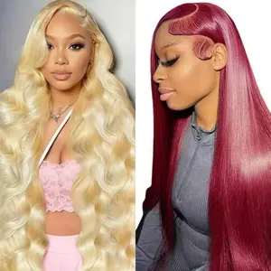 [Combo sale 26"&24"]"  2 wig " 613 Body Wave Lace Front Wigs 13x4 Human Hair with Baby Hair 180%DensityStraight Human Hair Wigs for Women