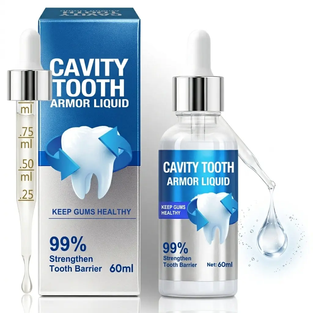Enamel Strengthening Liquid Drops – 99% Tooth Barrier Support for Cavity Defense & Gum Health – Mineral-Based Daily Oral Rinse for Sensitive Teeth & Enamel Wear – Proactive Dental Care – 60ml Gentle Whitening