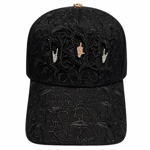 Black Hat with Unique Designs and Front BBB Design