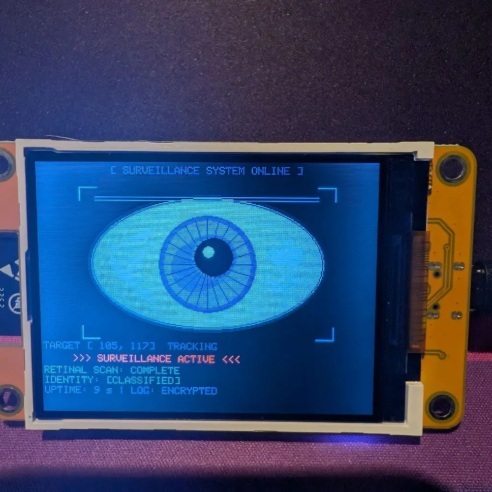 ESP32 Based digital electronic art display piece / 2.8" screen
