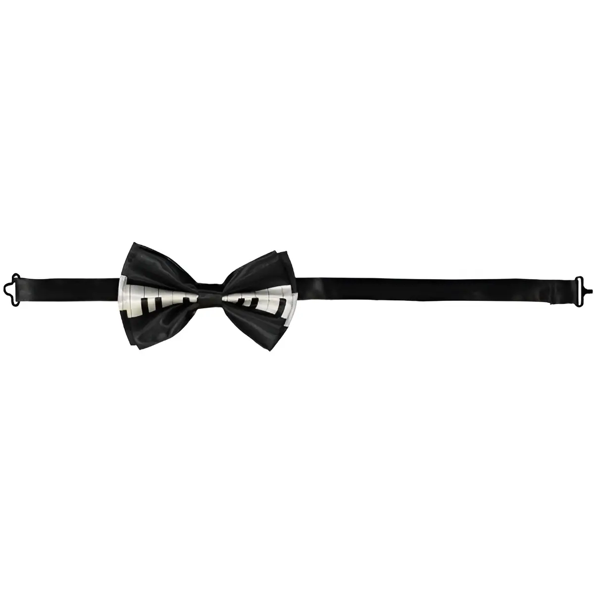 Piano Bow Tie | Pre-Tied Adjustable Black & White Musical Bowtie for Kids, Teens & Adults - Party Dress Up Accessory – Great for Costume, Concert, Prom & Events - Unisex Fashion