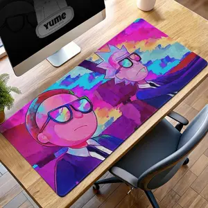 Rick and Morty Aesthetic Mouse Pad, Gaming Keyboard Mouse Pad, Game, Anime, Desk Mat Gaming Gear for Work Game Office Home, Gift for Friends
