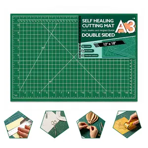10 Pack Self Healing Cutting Mat 12" x 18" Rotary Cutting Sewing Mat A3, 5-Ply Cutting Board for Crafting, Sewing, Scrapbooking, Quilting and Precision Cutting