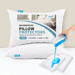 Biloban 2/4 Pack Waterproof Pillow Protectors with Zipper, Bed Bug & Dust Mite Proof Pillow Covers, Ultra-Soft Breathable Noiseless Pillow Encasement Moisture Wicking Pillow Cases, Standard/Queen/King Size, Machine Washable #TiktokShopSpringGlowUp