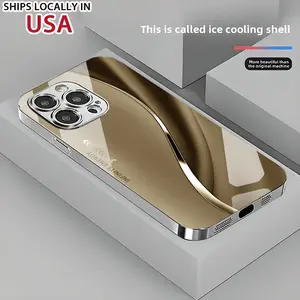 Electroplated Silver Gradient Full Coverage Simple Curved Fashion Glass Protective Case for iPhone 16 Pro Max/16 Plus/16 Pro/16, 15 Pro Max/15 Plus/15 Pro/15, 14 Pro Max/14 Plus/14 Pro/14, 13 Pro Max/13 Pro/13, 12 Pro Max/12 Pro/12, 11 Pro Max/11 Pro/11