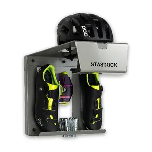 Industrial style stainless steel bicycle hanger wall-mounted road bike hanger