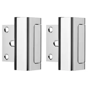2pcs Security Door Reinforcement Locks, Door Reinforcement Lock With 3 Inch Stop Withstand 800 Lbs For Inward Swinging Door, Upgrade Night Lock To Defend Your Home Suitable For Occupational Work Industrial Use, Door Hardware, Entry Locks, Sturdy Lock