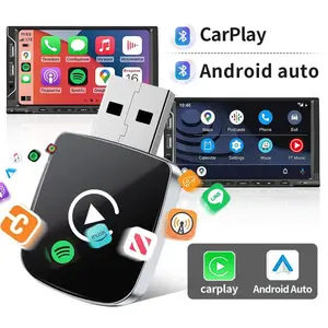 2026 Wireless CarPlay Adapter, compatible with iPhone/Android, fast connection, no delay, hands-free calling, wireless adapter electronic charger, smart in-car connectivity module, Android CarPlay adapter for car backup cameras