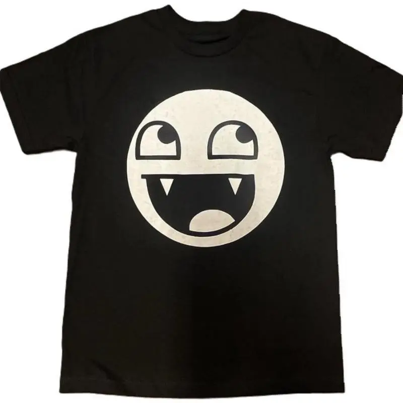 Epic Face Vampir T-Shirt Y2K Gothic Emo Szene Tapout Leidenschaft Graphic Oversized