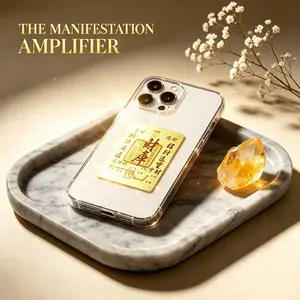 Manifestation Card – Eastern Feng Shui Holographic Dollar Card for Positive Energy & Good Vibes, Wealth & Abundance Amulet for Wallet Phone Daily Carry