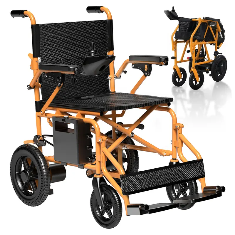 [2026 Upgrade] HASSKY Battery Operated Adult Motorized Wheelchair, 58lb Lightweight Foldable Medical Mobility Equipment, 18+ mi Range, All-Terrain Anti-Tip Wheels, 500W Motor, 360° Joystick Control, Portable Travel Wheelchair