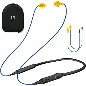 Earplug Headphones, Neckband Ear Protection Work earbuds-29db Noise Reduction Safety Headphones with Replacement Buds,19+Hour  for Lawn Mowing DIY(Blue)