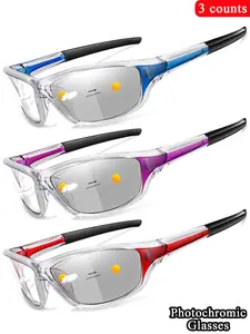 Unisex Stylish Light Change Color Sunglasses, Outdoor Sports Sunglasses, Fashionable Sunglasses for Men & Women for Travel Use, Photochromic Cycling Glasses
