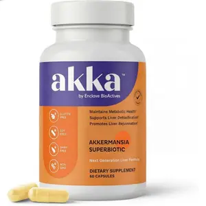 AKKA Akkermansia Probiotic Capsules with Superbiotics Blend – 60 Count Non-GMO Formula