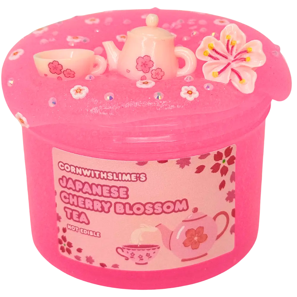 Japanese Cherry Blossom Tea 8oz Slime Jelly Texture Scented