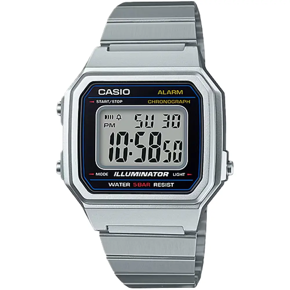 Casio Men's Vintage Digital Stainless Steel Watch - B650WD-1A