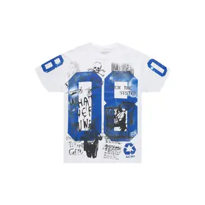Kammile 2.0 White/Blue Oversized T-Shirt