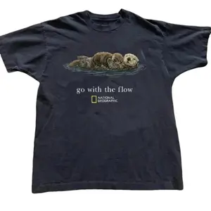 pure cotton, comfortable and breathable, National Geographic "Go with the Flow" unisex T-shirt, gift