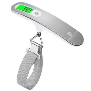 Digital Luggage Travel Scale with Overweight  Function, Portable Handheld  Weighing Scale with Hook, 50kg and Backlit LCD Display Screen Design for Suitcase Baggage