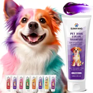 Pet Dye Shampoo Grooming Products Half-Permanent, Safe Gentle for Dogs & Cats, Plant-Based Pet Dye, No Residue, Pressure-Free, Half-Permanent Coloring