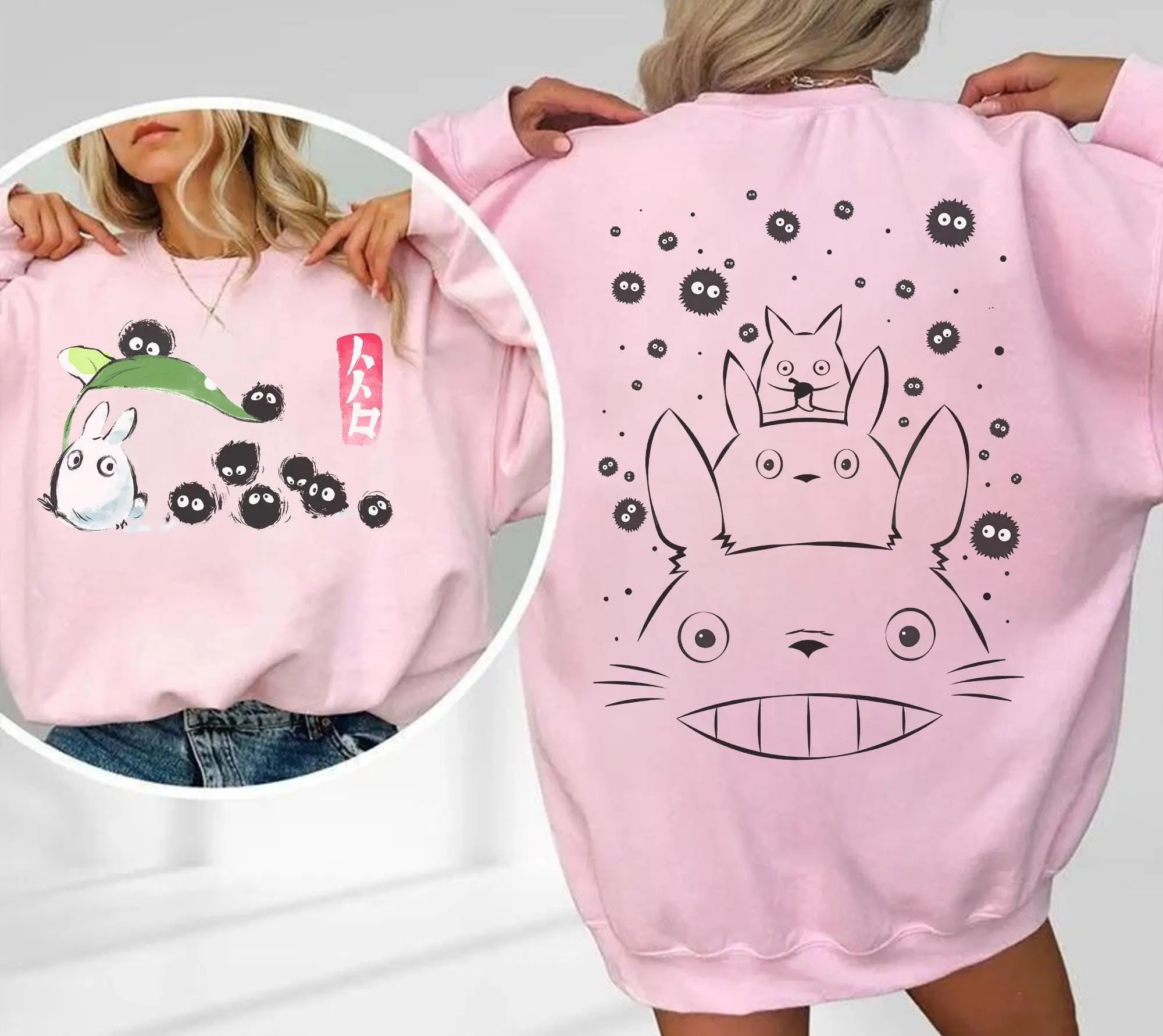 Totoro Susuwatari Shirt, Sweatshirt, Hoodie, Studio Ghibli Shirt, My Neighbor Totoro Shirt, Studio Ghibli Gift Shirt, Y2K Shirt