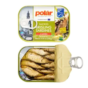 Smoked Brisling Sardines in Olive Oil - 3.52 oz - 12 Pack