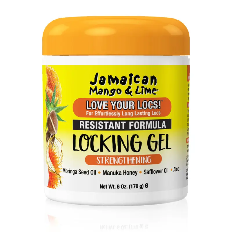 Jamaican Mango and Lime Sulfate-Free Unisex Locking Gel - Resistant Formula with Manuka Honey for Extreme Hold, Moisture, Lock Maintenance, Shiny Natural Curls & Twists, 6 oz Hair Care Product