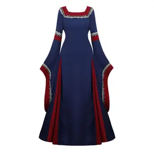 Medieval Dress for Women Renaissance Faire Costume Maxi Dress Aesthetic Fashion Womenswear Elegance 6508