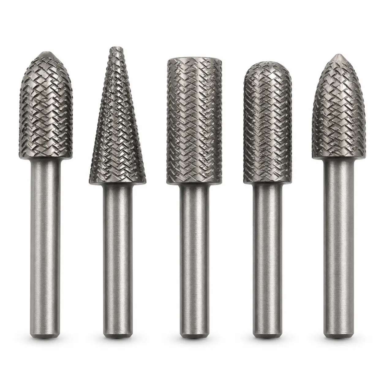 5 Pcs/Set Carbon Steel Rotary Drill Bit Set - 1/4" Shank, Carving Tools for Drill, Chamfering, Groove-Making, Wood & Soft Metal Polishing, Deburring, Ideal for Tool Enthusiasts
