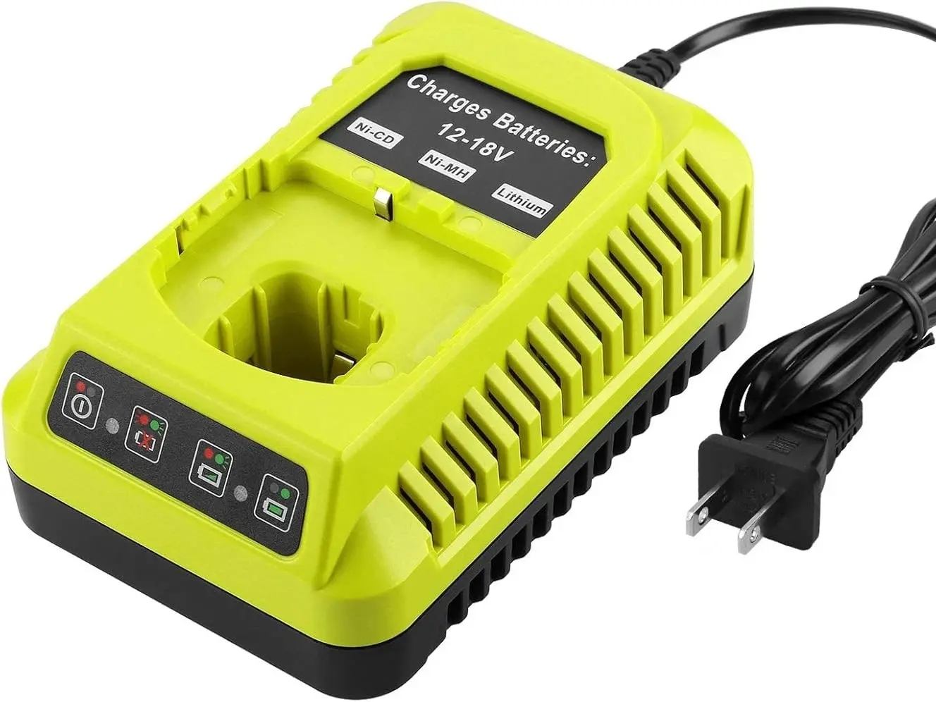 P117 Rapid Charger for Ryobi 18V 1+ Plus Batteries (P108, P189, P190, P193, PBP004) - Compatible with Lithium & Ni-MH Batteries for Rechargeable Power Tools