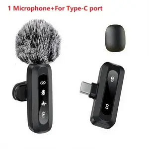 Wireless Microphone, Professional Wireless Microphone for iPhone & Android Phone, Lapel Mic for Video Recording, Teaching, Interviews, Podcast, Wireless Lavalier Mics