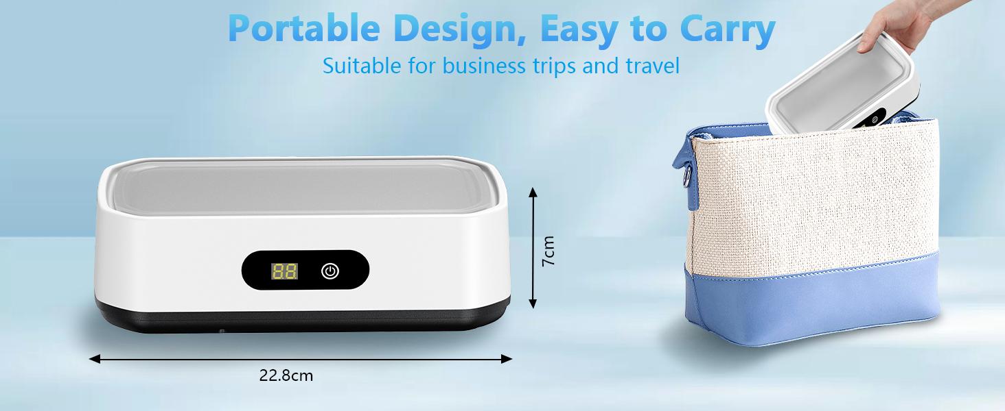 PKBD 2025 Upgrade Large Capacity Ultrasonic Cleaner 50kHz with 5 Modes Timer for Glasses Jewelry Dentures 304 Stainless Steel Tank 40W Engine 650ml Tank PKBD 2025 Upgrade Large Capacity Ultrasonic Cleaner 50kHz with 5 Modes Timer for Glasses Jewelry Dentures 304 Stainless Steel Tank 40W Engine 650ml Tank