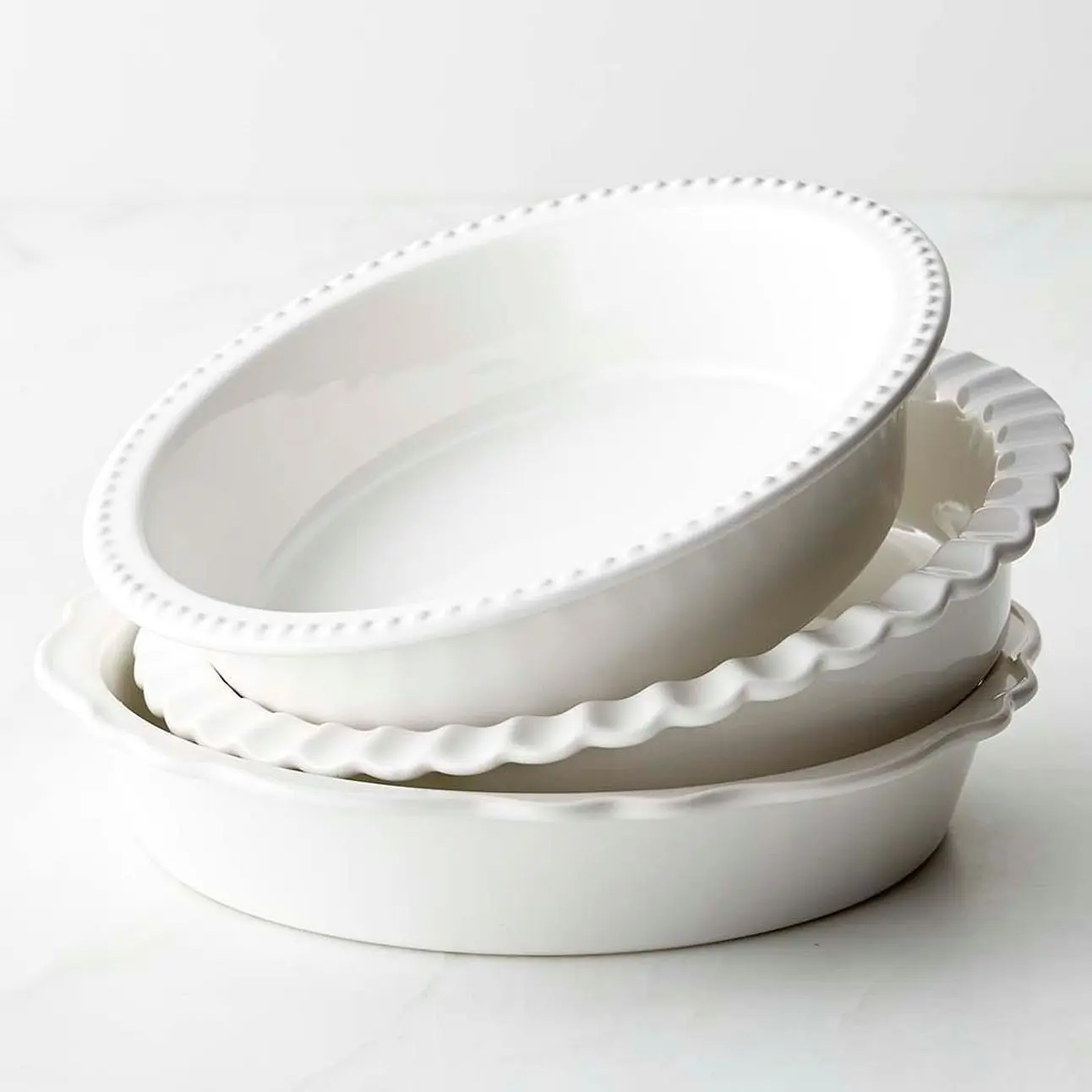 Williams Sonoma Stoneware Pie Dish, Set of 3